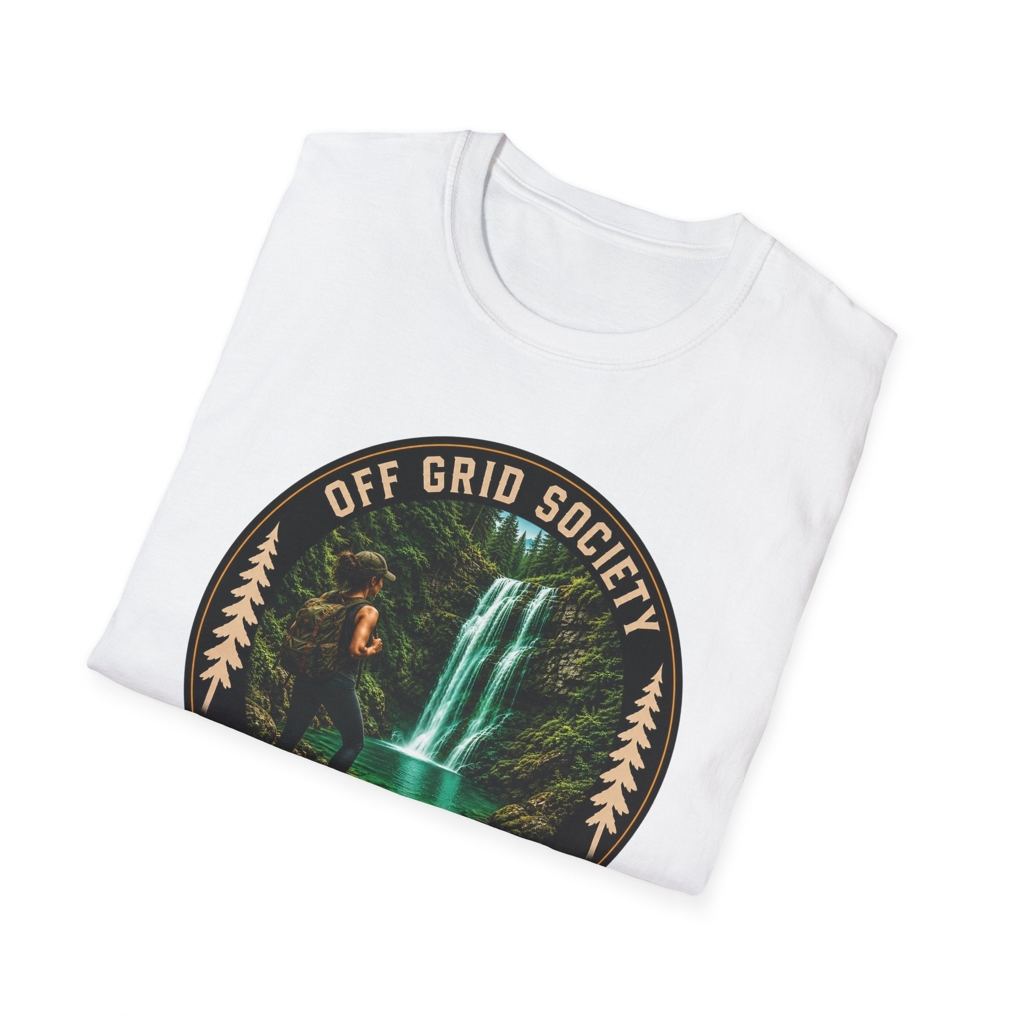Find Peace Off Grid Waterfall T-Shirt