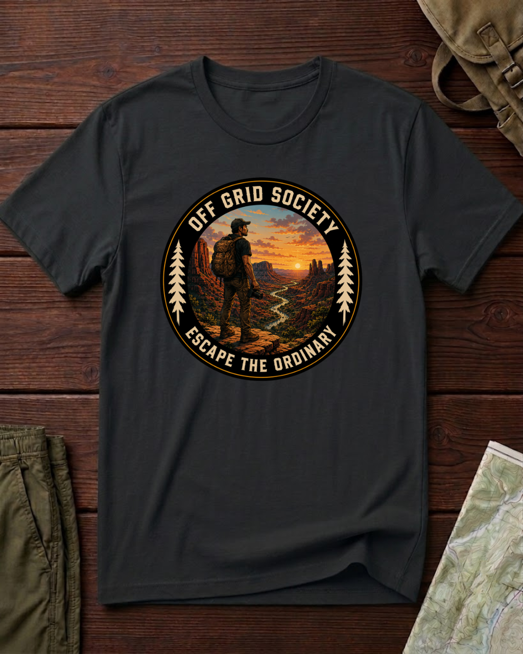 Escape The Ordinary Red Mountains T-Shirt