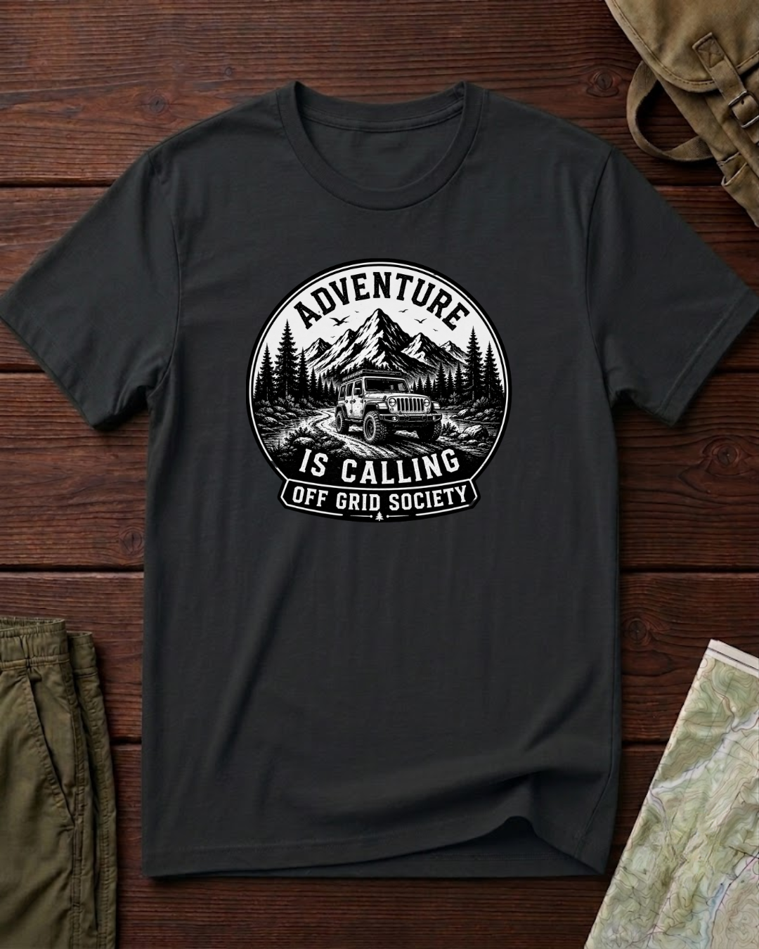 Adventure Is Calling 4x4 T-Shirt