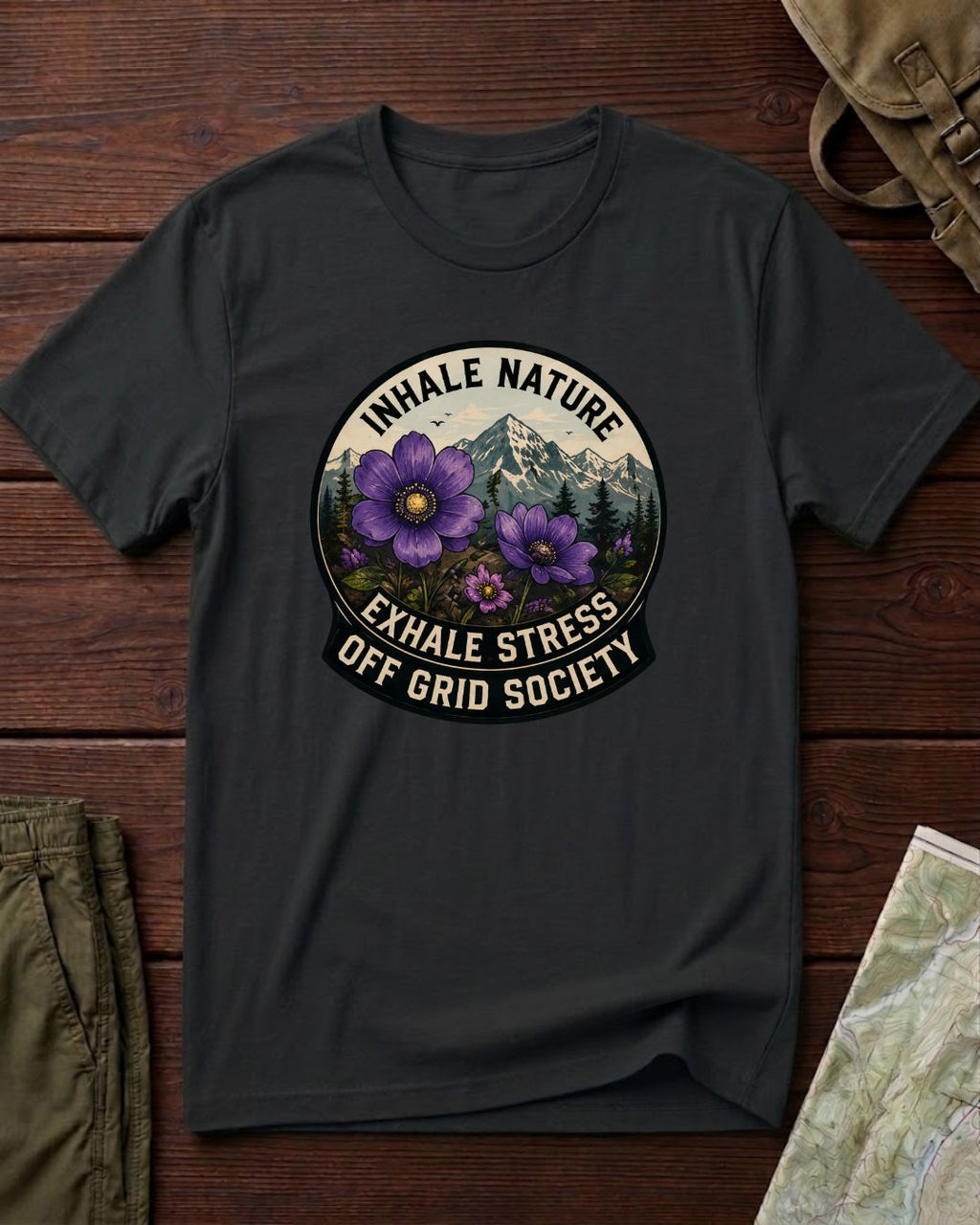 Inhale Nature Exhale Stress T-Shirt