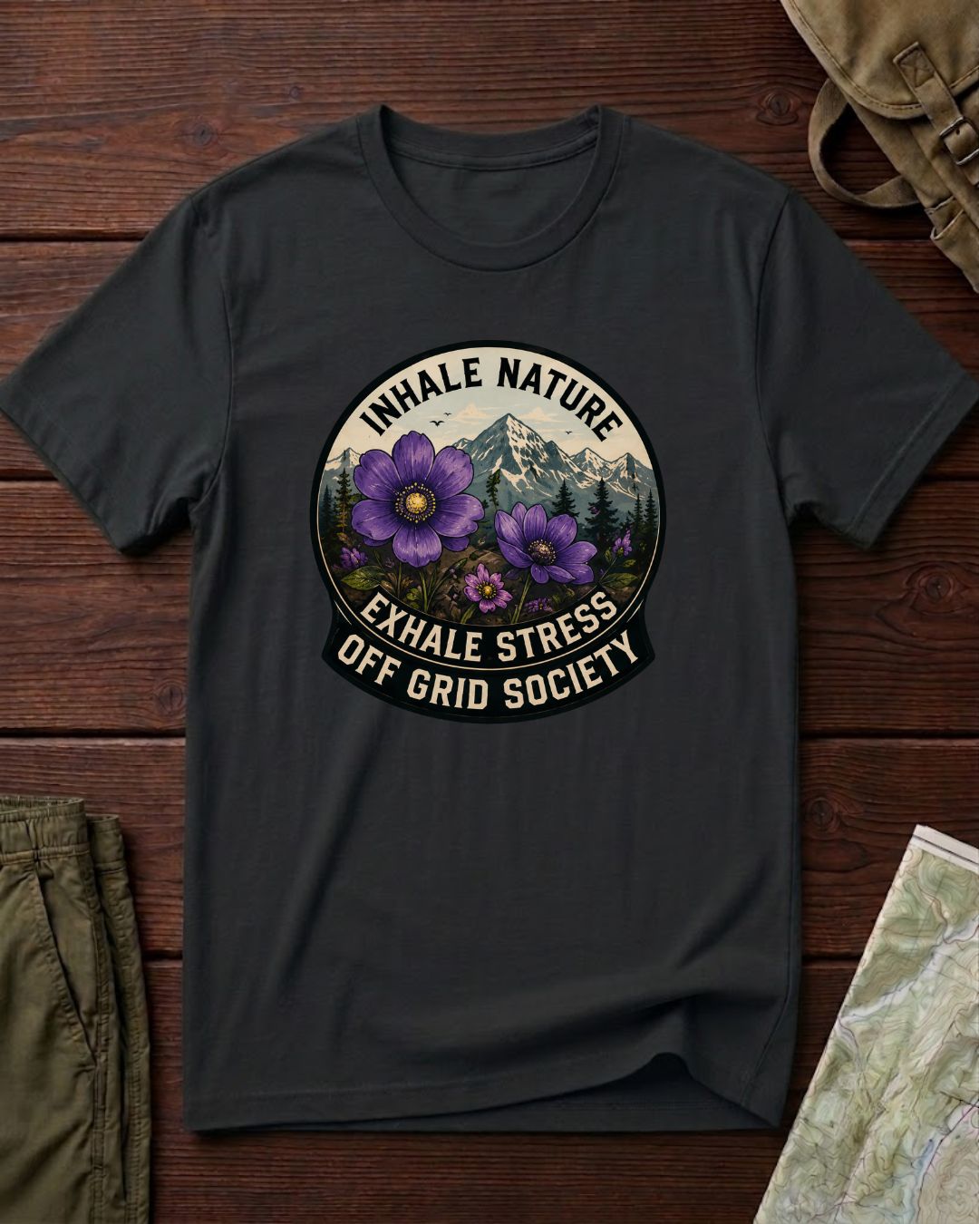 Inhale Nature Exhale Stress T-Shirt