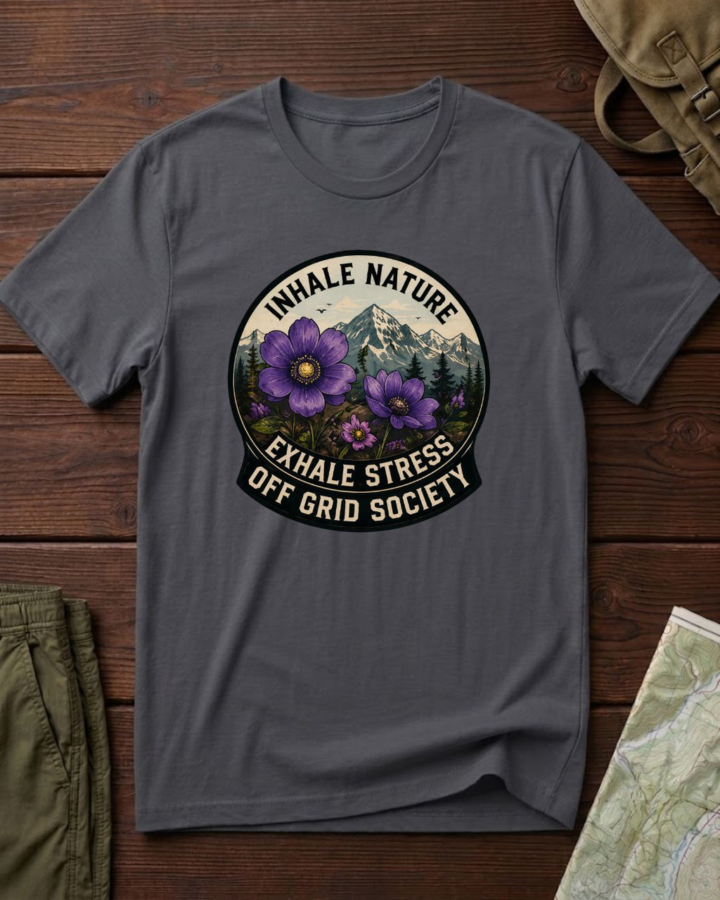 Inhale Nature Exhale Stress T-Shirt