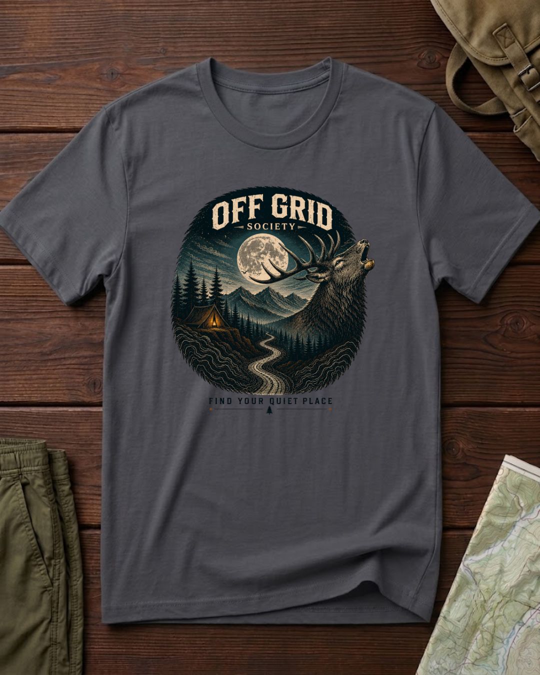 Find Your Quiet Place Stag T-Shirt