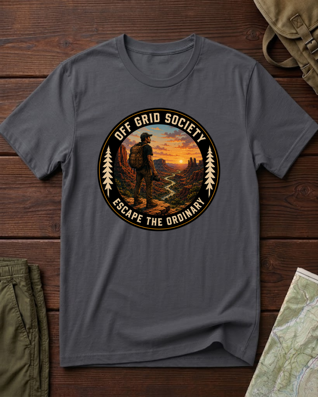 Escape The Ordinary Red Mountains T-Shirt