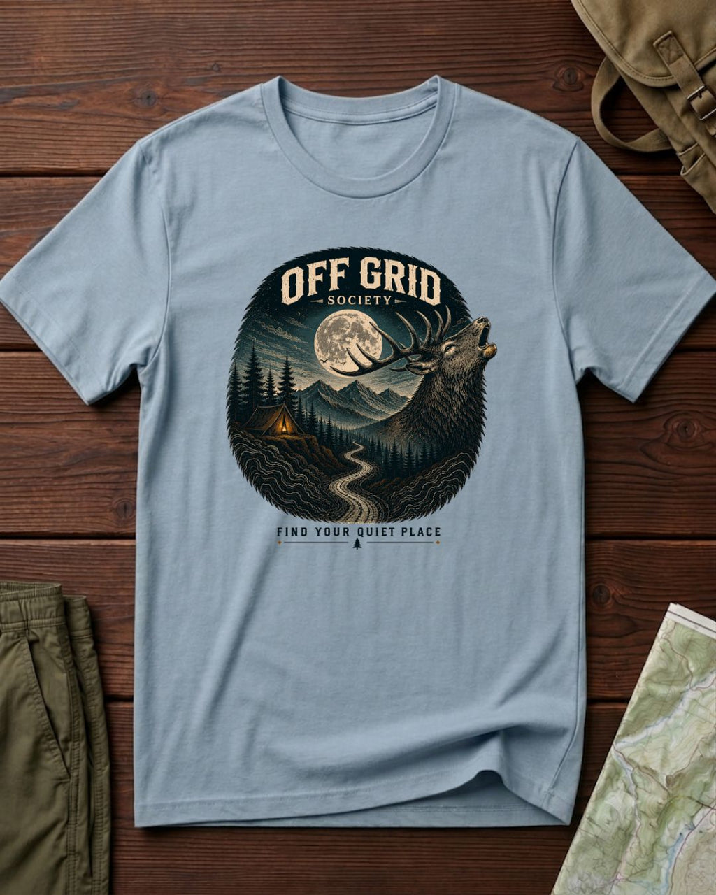 Find Your Quiet Place Stag T-Shirt