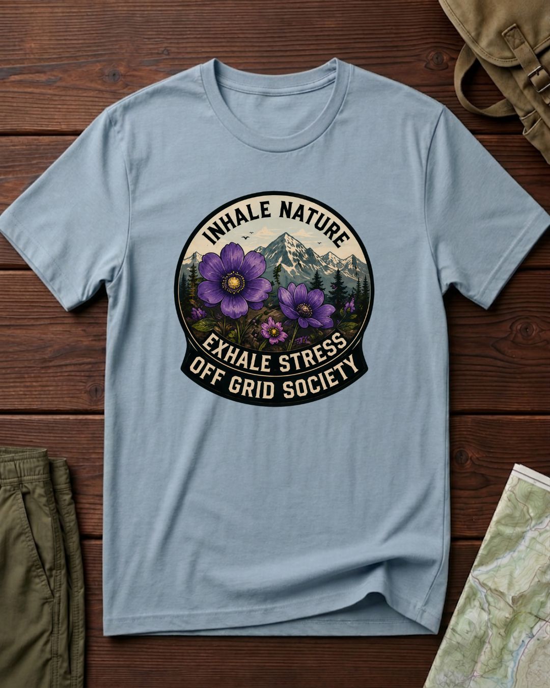 Inhale Nature Exhale Stress T-Shirt