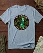 Find Peace Off Grid Waterfall T-Shirt