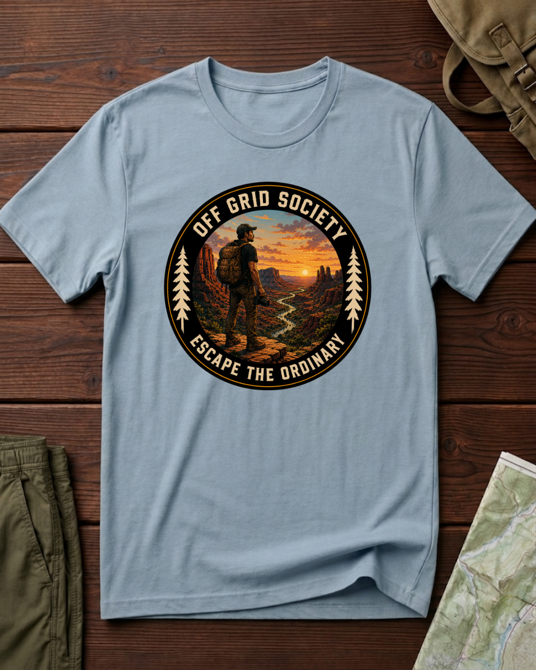 Escape The Ordinary Red Mountains T-Shirt