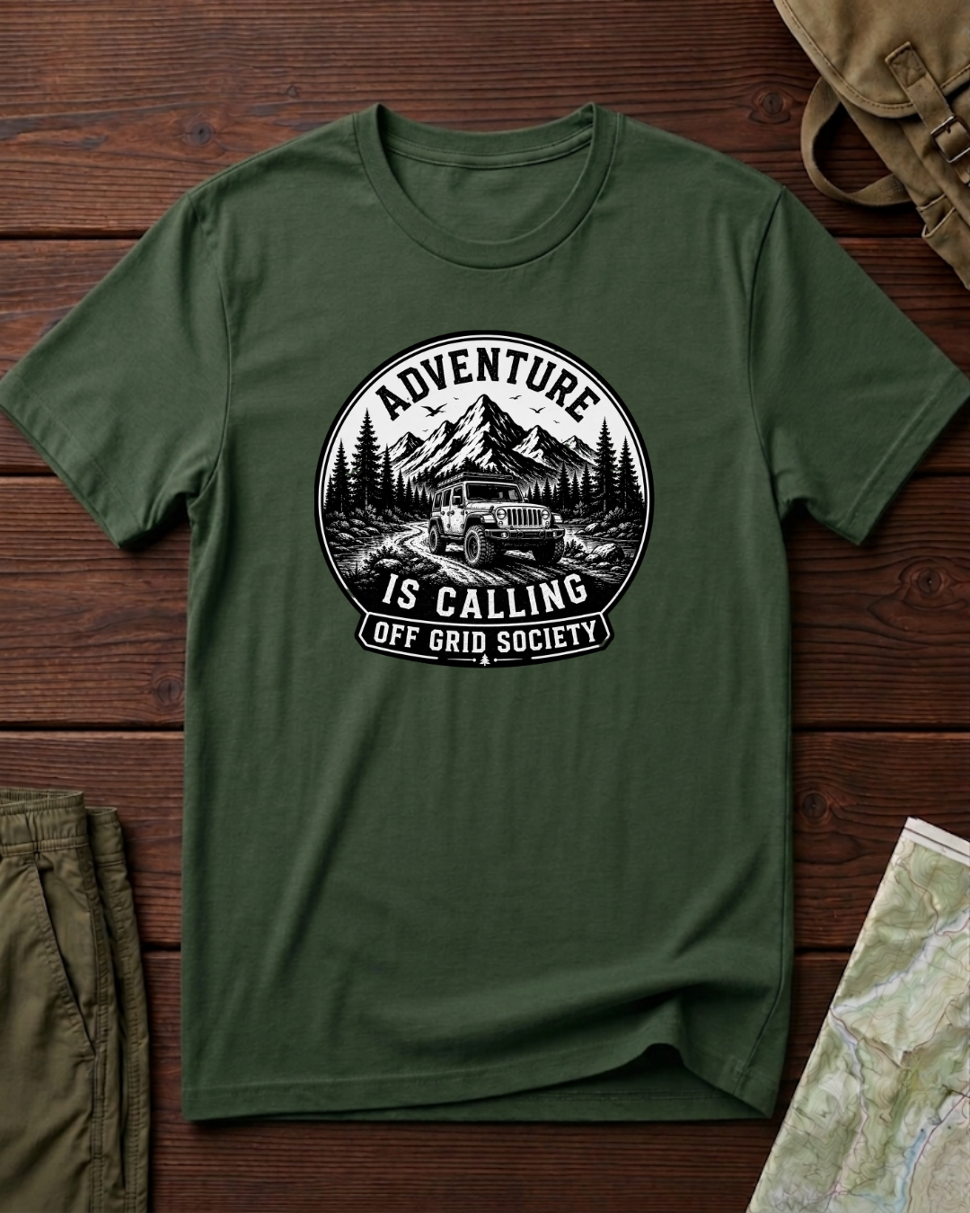 Adventure Is Calling 4x4 T-Shirt