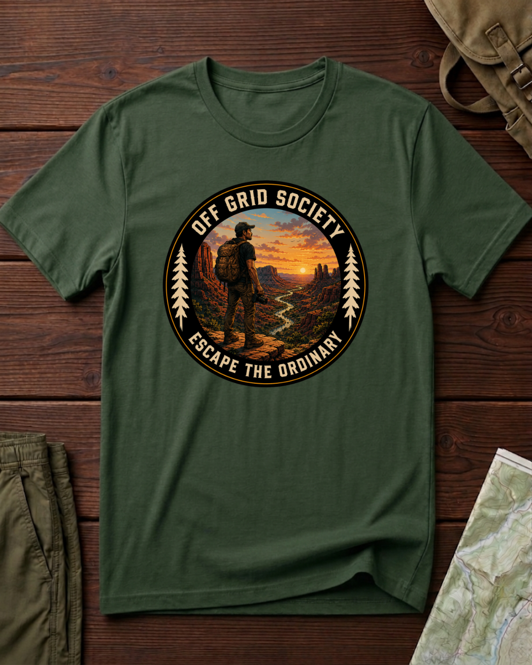 Escape The Ordinary Red Mountains T-Shirt