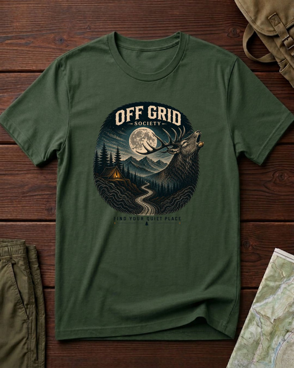 Find Your Quiet Place Stag T-Shirt