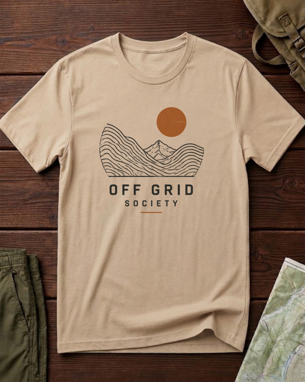 Off Grid Orange Sun T-Shirt