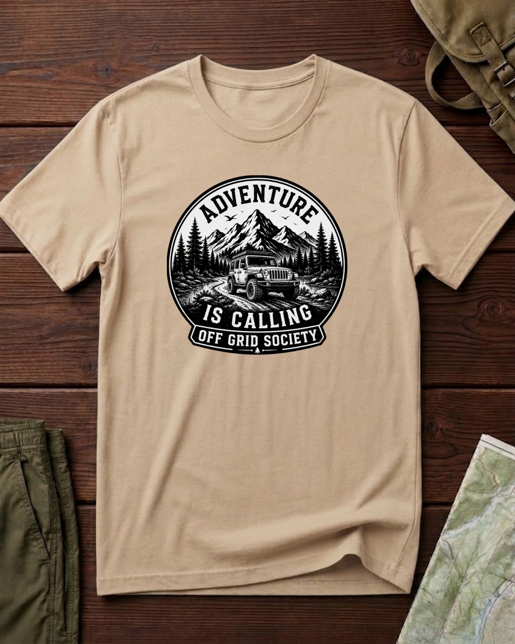Adventure Is Calling 4x4 T-Shirt