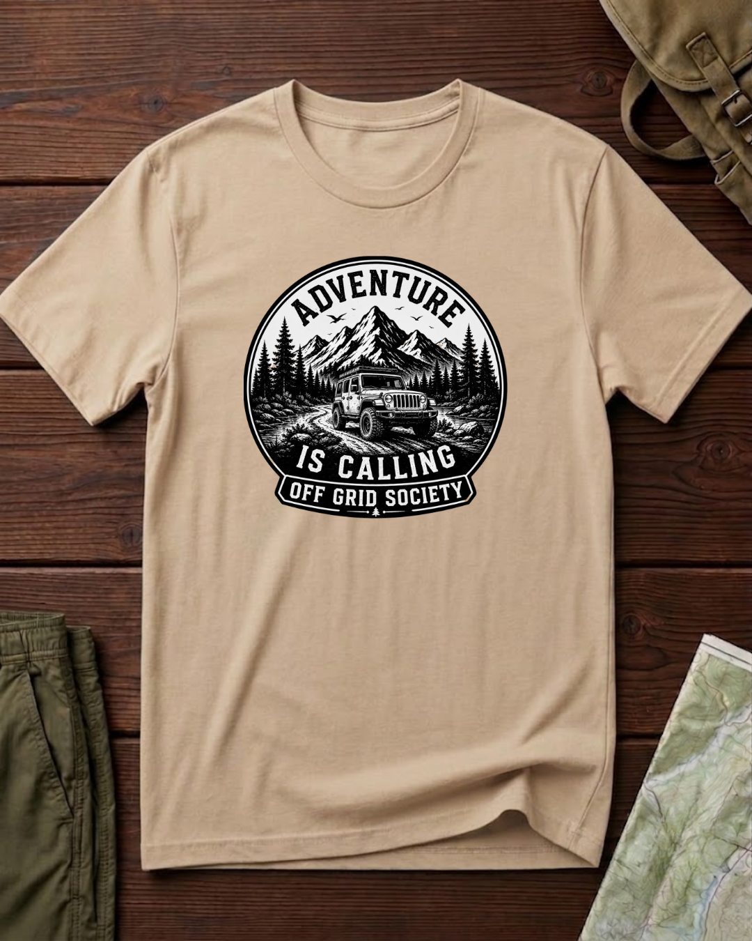 Adventure Is Calling 4x4 T-Shirt