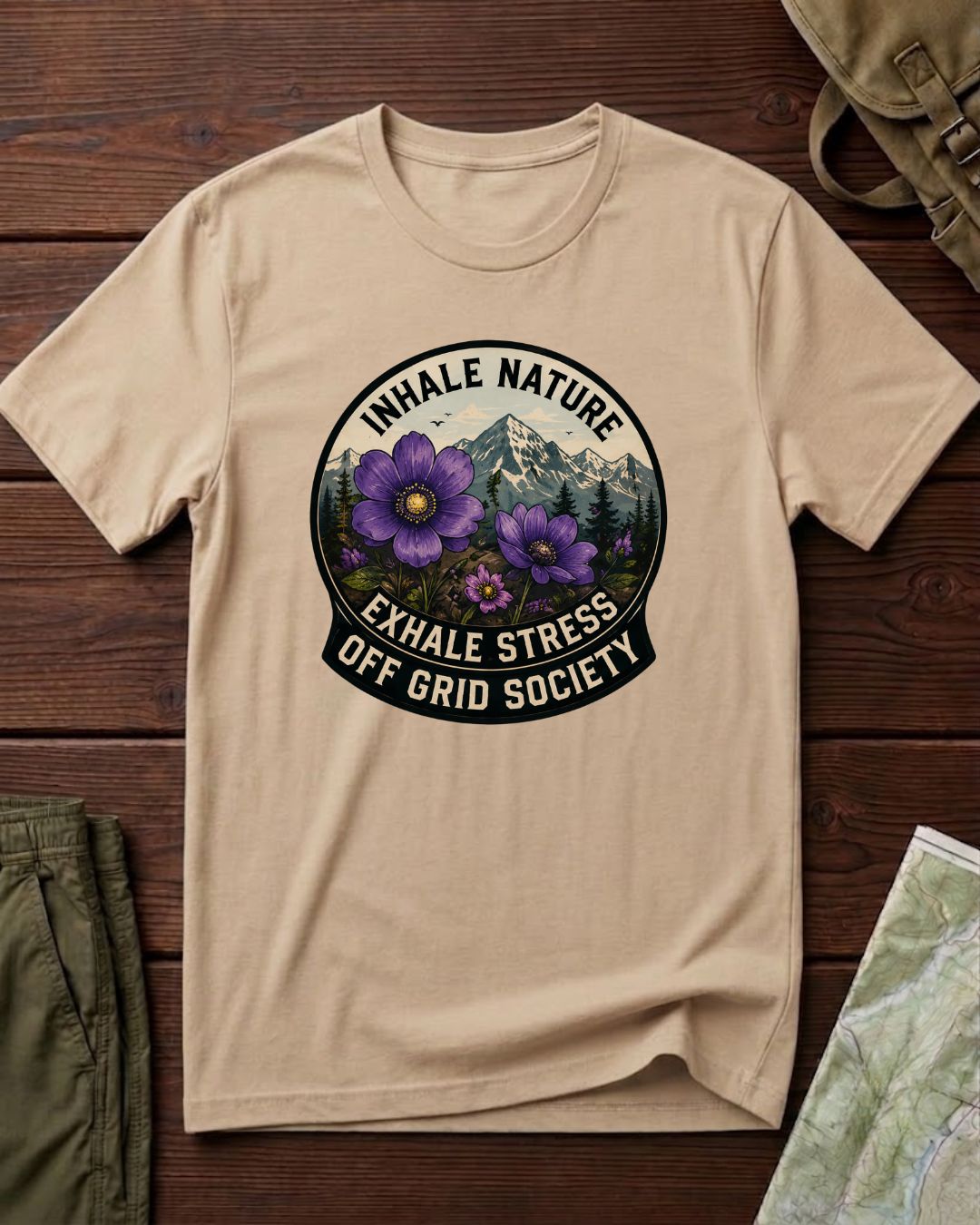 Inhale Nature Exhale Stress T-Shirt