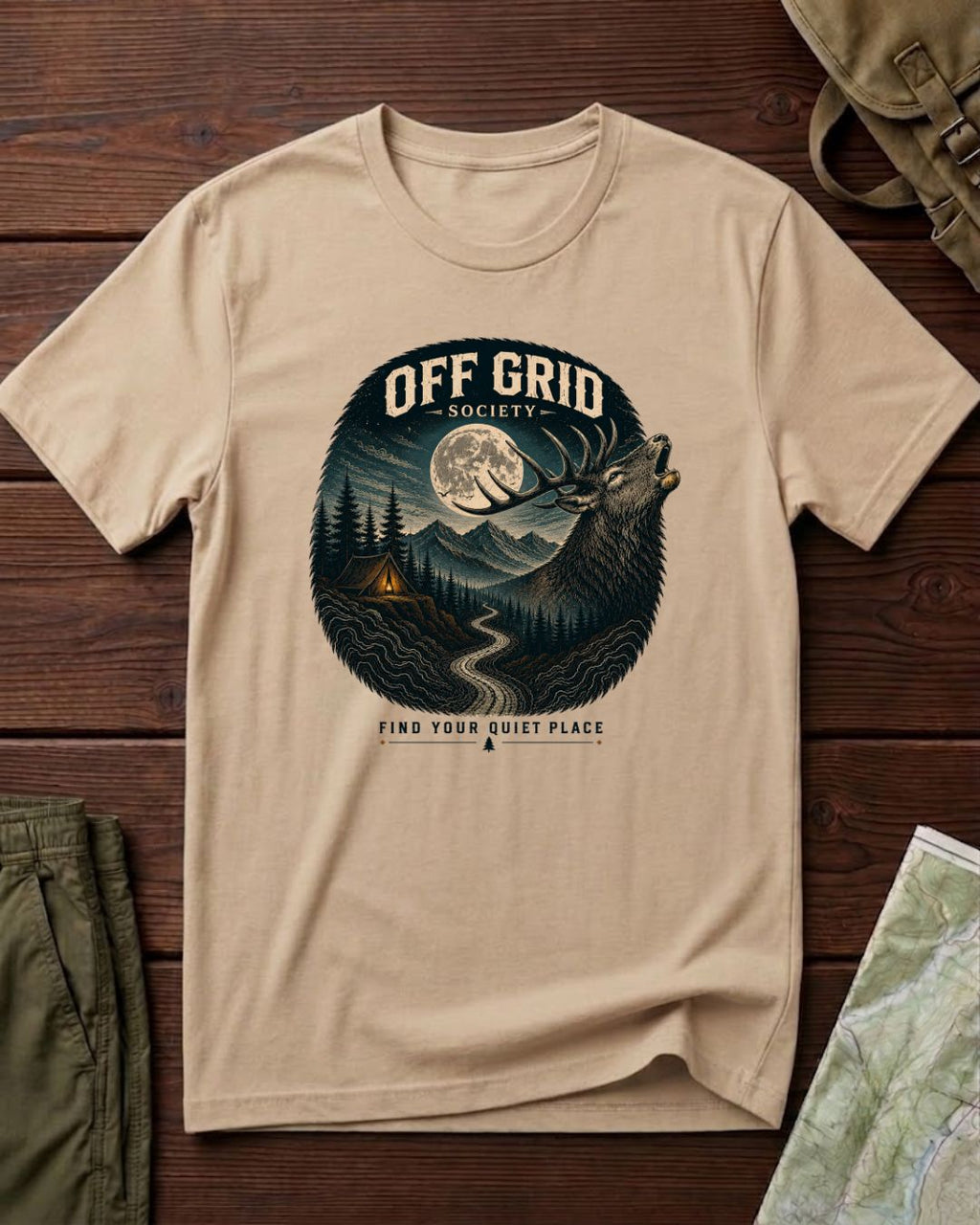 Find Your Quiet Place Stag T-Shirt