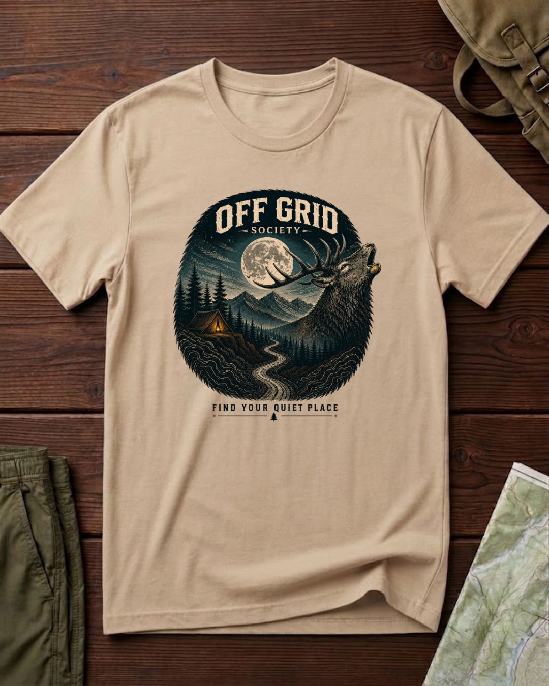 Find Your Quiet Place Stag T-Shirt