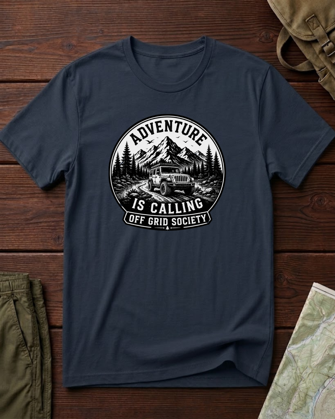 Adventure Is Calling 4x4 T-Shirt