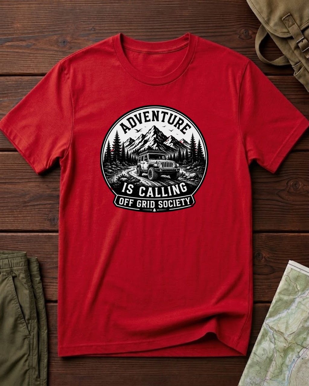 Adventure Is Calling 4x4 T-Shirt