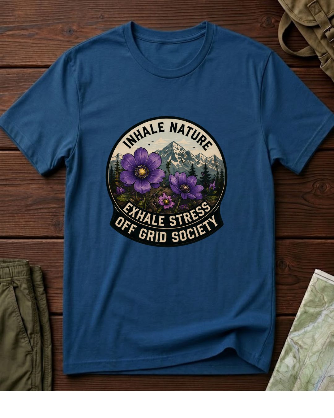 Inhale Nature Exhale Stress T-Shirt