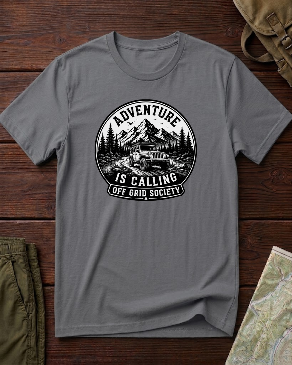 Adventure Is Calling 4x4 T-Shirt