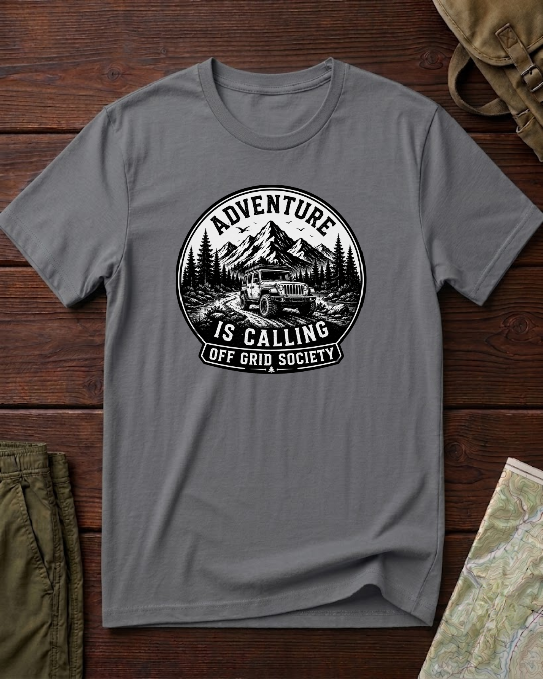 Adventure Is Calling 4x4 T-Shirt