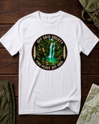 Find Peace Off Grid Waterfall T-Shirt