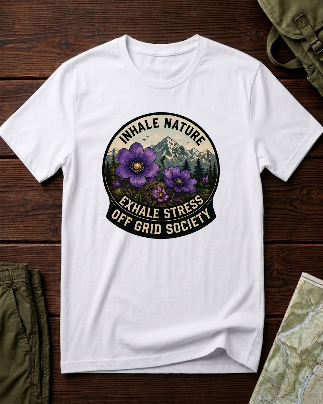 Inhale Nature Exhale Stress T-Shirt
