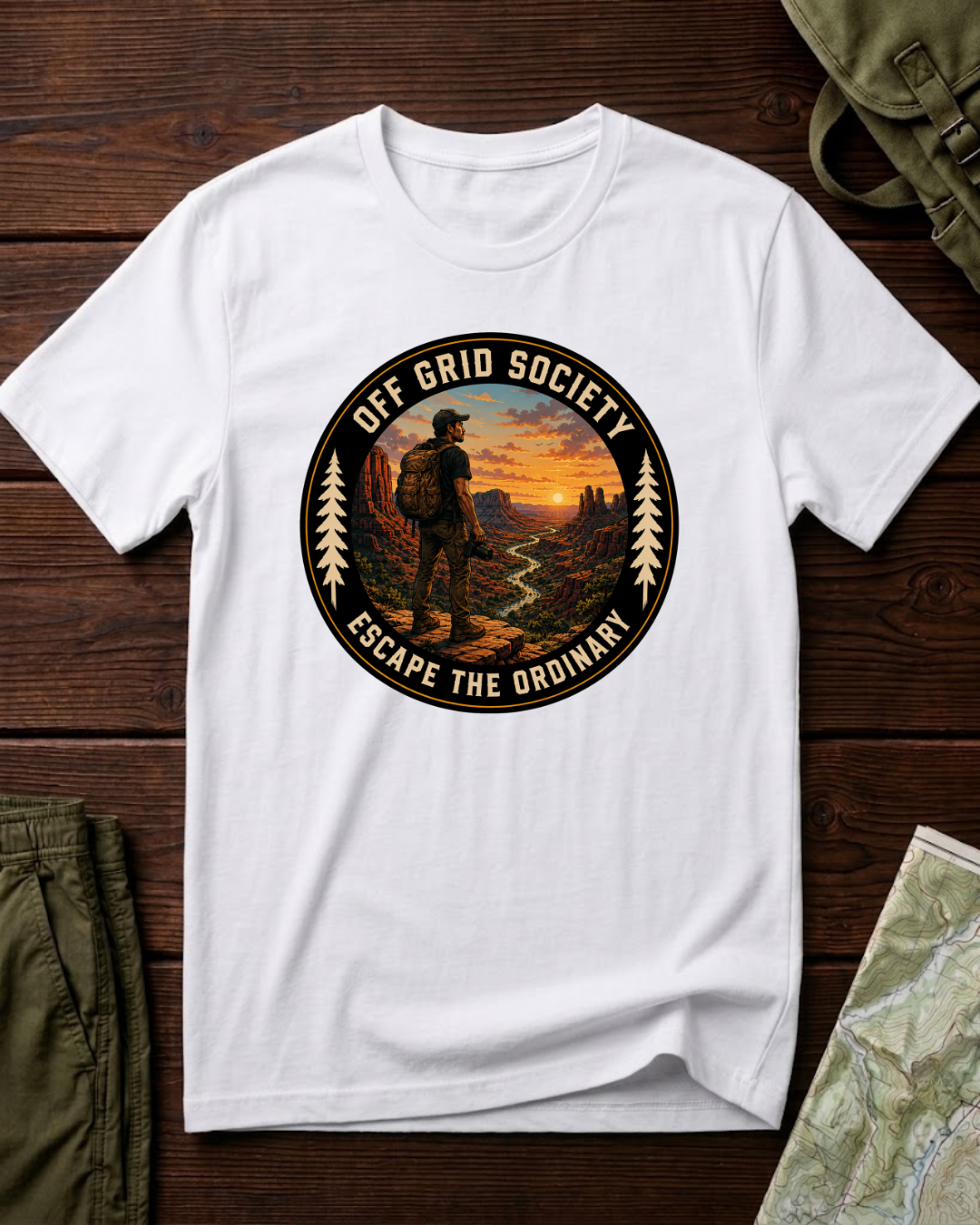 Escape The Ordinary Red Mountains T-Shirt