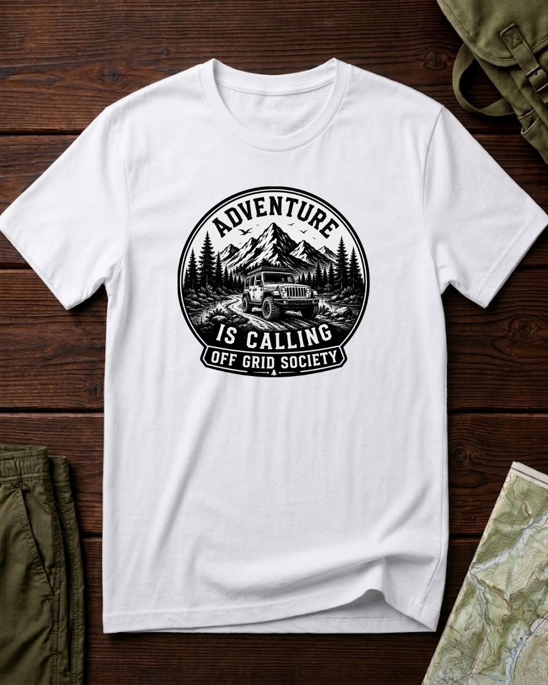 Adventure Is Calling 4x4 T-Shirt